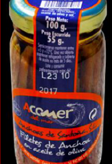 Anchois ACOMER à l’huile d’olive 100g